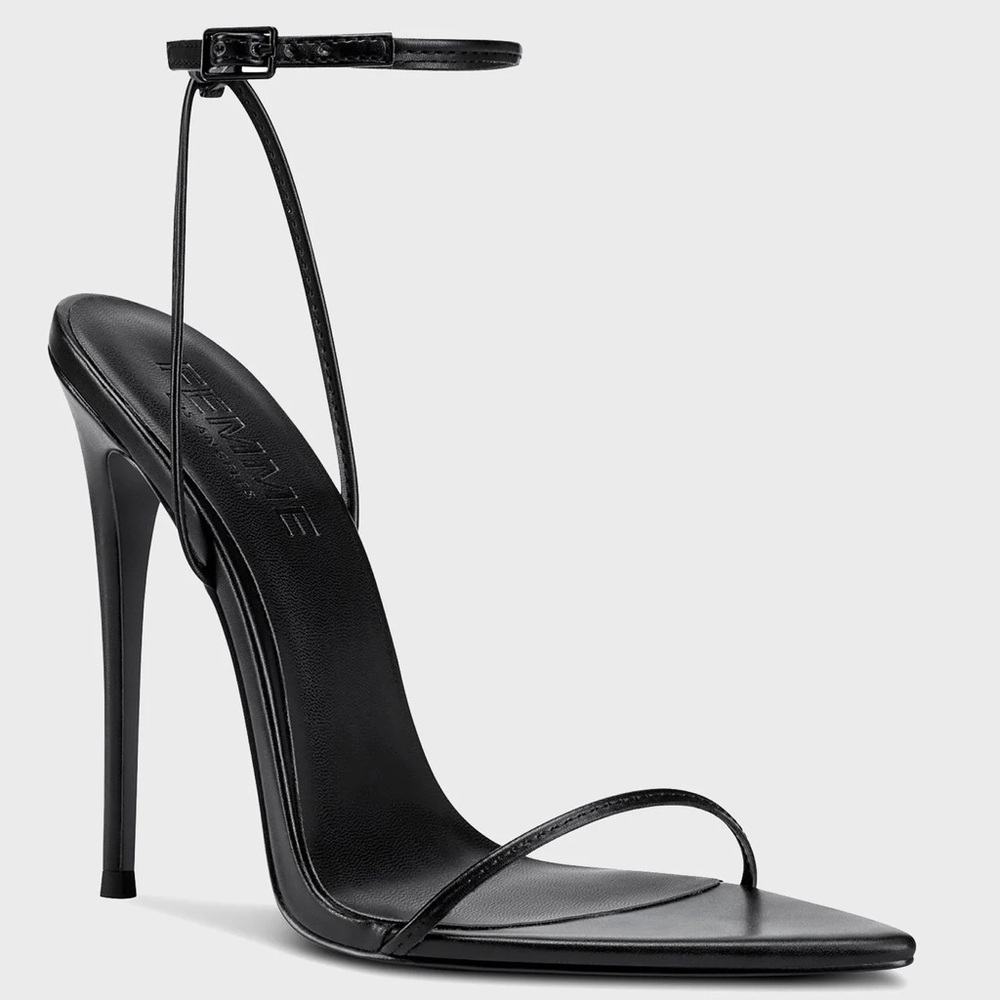 ANDX Black Strappy Stiletto Sandal